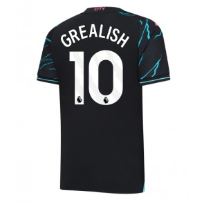 Lacne Muži Futbalové dres Manchester City Jack Grealish #10 2023-24 Krátky Rukáv - Tretina